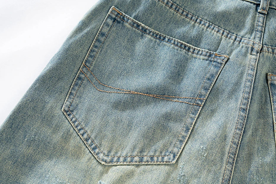 vintage men baggy jeans distressed ripped denim pants male luxury designer jeans trousers unique jeans style 1415
