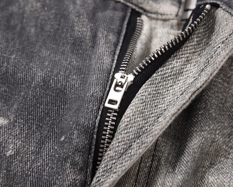 2023 european and american vintage digital printing jeans washed distressed straight denim pants mens streetwear y2k jean pants unique jeans style 5800