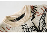 hip hop harajuku angle pattern knitted sweater unisex pullover streetwear winter casual loose mens sweater warm jumper knitwear - unisex casual winter pullover, trendy hip hop fashion hoodie, Y2K grunge street style