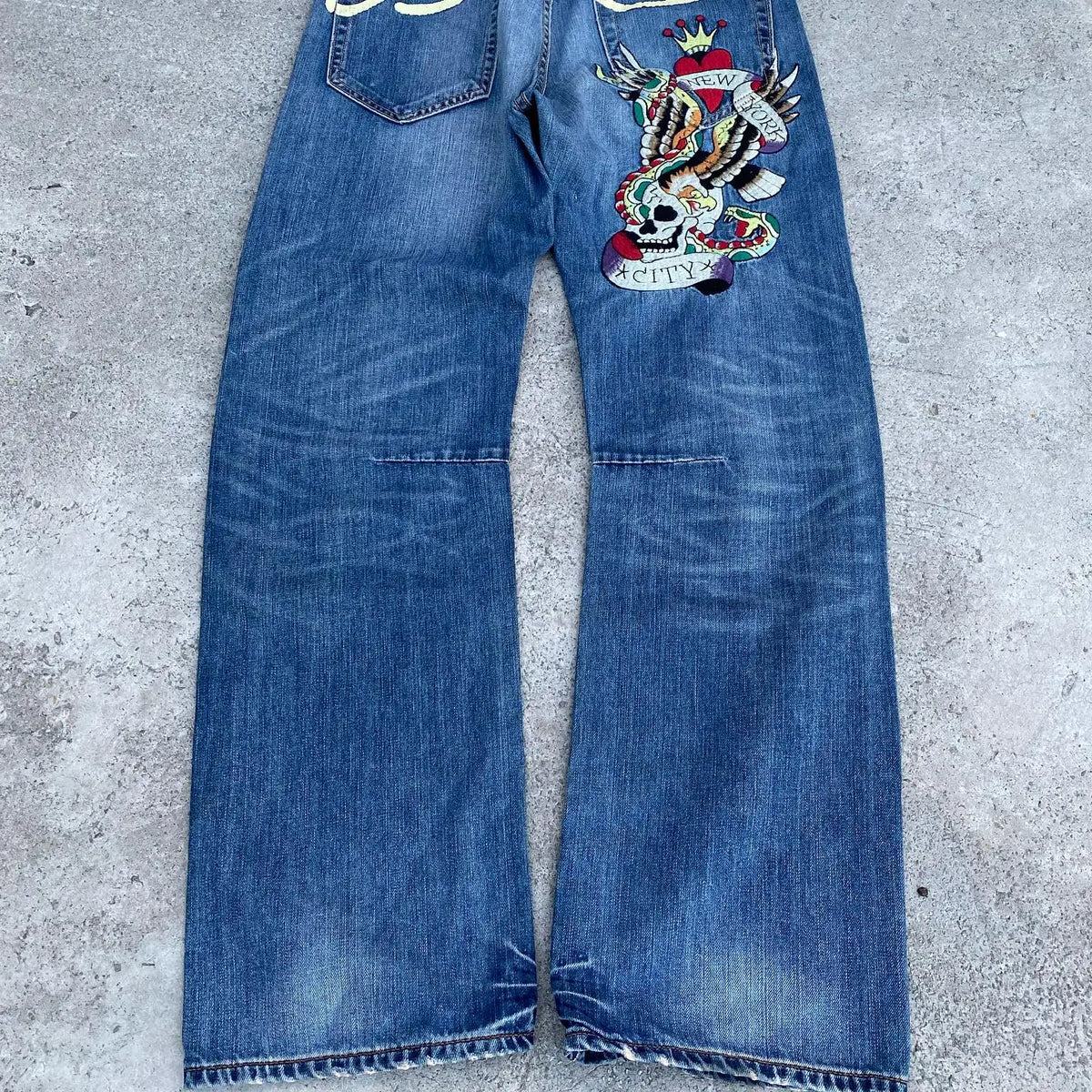 gothic hip hop skull embroidery jeans for men casual y2k high waist wide leg baggy jeans retro straight denim pants streetwear urban skinny jeans