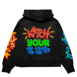 y2k clothing Pullover hooded zip vintage Sweatshirts Printed Pattern Long Sleeve High Street Hip Hop Punk kpop dance Dress 2023