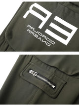 mens cargo pants elastic waist trousers with pockets streetwear hip hop loose fit ankle drawstring military sweatpants joggers unique joggers style 2538