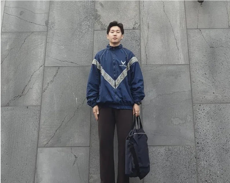 minimalist streetwear jacket, bold fashion piece, aesthetic