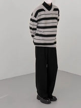 varsity knit sweater with retro streetwear styling for fall and winter outfits, ideal for men’s fashion and seasonal streetwe