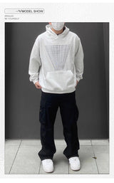 Layered Streetwear Knit Top – Autumn Mens Y2K Letter Printed Goth Hoodies New American Streetwear Hooded Sweatshirts Hip Hop Fashion Pullover Retro Hoody | Zip Knit Drop #138