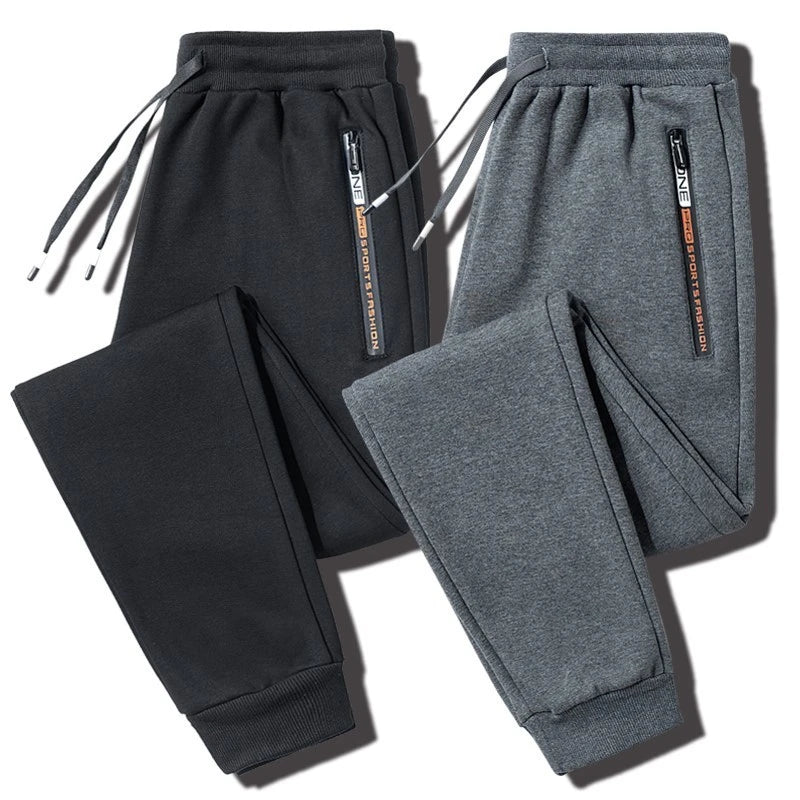2025 autumn mens sport pants casual knitted trousers with zipper pockets solid color jogger pants male pantalon chandal hombre streetwear sweatpants