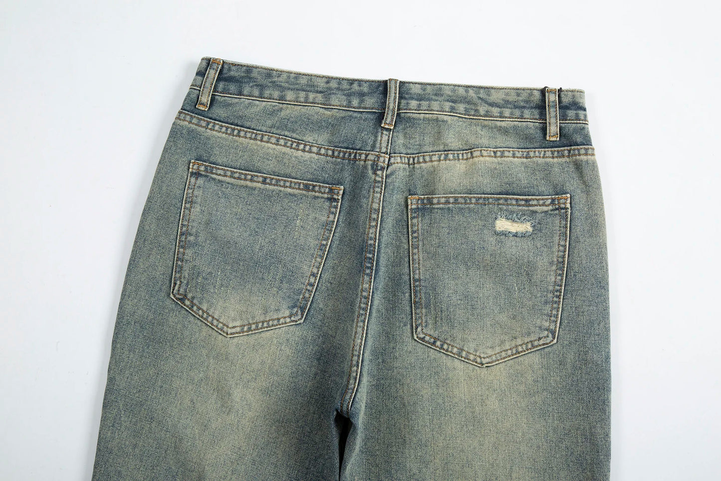 y2k streetwear side zipper buckle baggy pencil jeansfor menwshed hole ripped distressed pantalones hombre loose denim trousers unique jeans style 547