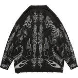 oversized flame knit top, unisex streetwear inspired by 2025 fashion trends, mens fashion layer for modern streetwear collect