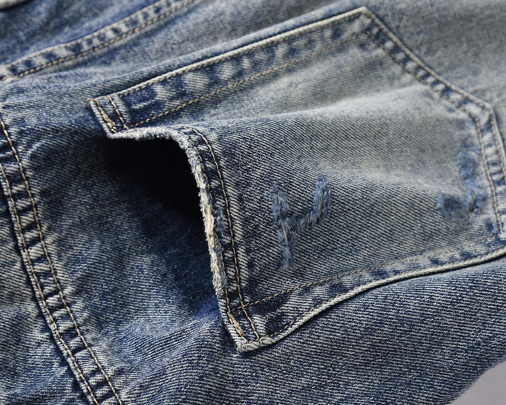distressed frayed hole washed baggy jeans pants unisex pantalones hombre streetwear y2k straight casual denim trousers oversized unique jeans style 5892
