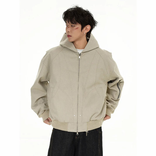 double-layer hoodie, modern streetwear, men's streetwear fashion, trendy oversized fit, urban techwear design, modern hip hop