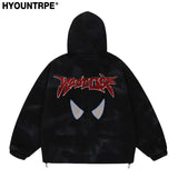 mens harajuku graffiti fleece jackets and coats letter embroidery hairy zipper outerwear warm streetwear parkas bomber jacket - variant style ac666b for streetwear fashion