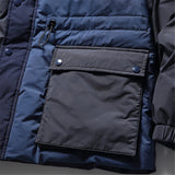 2023 Winter Hip Hop Thick Jacket Parka Men Color Patchwork Padded Jacket Coat Warm Streetwear Harajuku Jackets Men Clothing