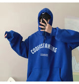 Autumn Mens Letter Design Printed Pullovers Hoodies Y2K Vintage Street