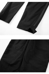american street wear machine oversized joggers pants rubber side zipper nylon casual pants harajuku mens black track pants unique joggers style 3812