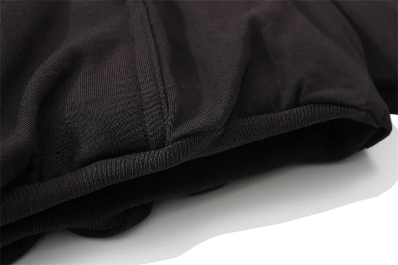 gothic chrome print featuring autumn and winter kanye high street yzy double layer fabric clip cotton mens and womens large hoodie