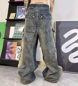 baggy jeans side pocket loose denim pants men luxury designer fashion harajuku streetwear baggy jeans trousers unique jeans style 2284