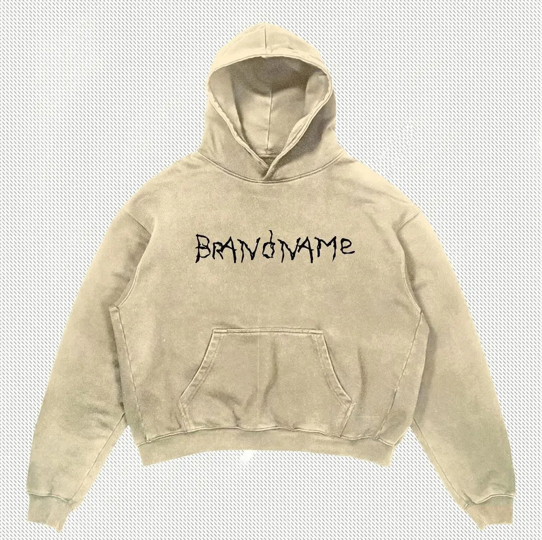 Harajuku Sweatshirt Long Sleeved Hooded Sweatshirt New Gothic Human Ev
