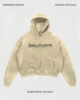 Harajuku Sweatshirt Long Sleeved Hooded Sweatshirt New Gothic Human Ev
