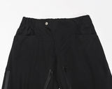high street zipper pockets quick dry vibe style mens track pants elastic waist straight retro black casual trousers unique default style 450