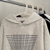 Aesthetic Zip Knit Outerwear – Autumn Mens Y2K Letter Printed Goth Hoodies New American Streetwear Hooded Sweatshirts Hip Hop Fashion Pullover Retro Hoody | Zip Knit Drop #130