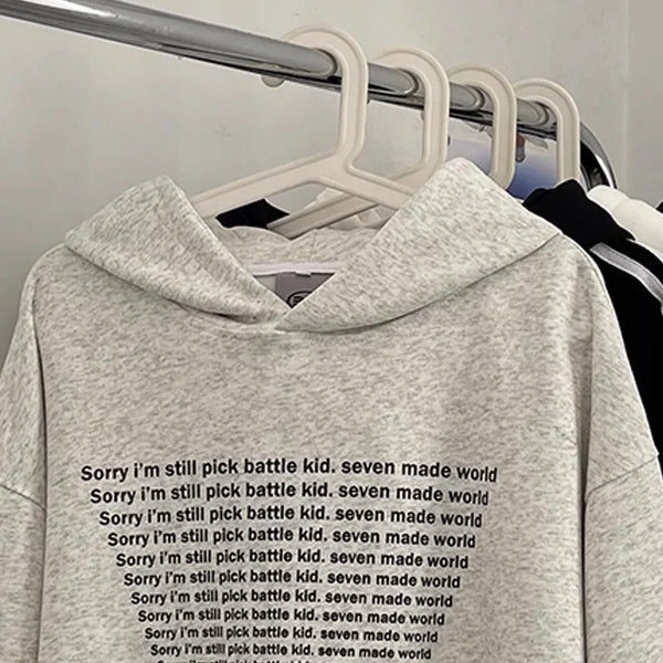 Aesthetic Zip Knit Outerwear – Autumn Mens Y2K Letter Printed Goth Hoodies New American Streetwear Hooded Sweatshirts Hip Hop Fashion Pullover Retro Hoody | Zip Knit Drop #130
