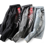 back wing embroidery denim jacket coat mens fashion hip hop harajuku jean coats outerwear casual streetwear jeans baggy jacke - variant style 2da38e for streetwear fashion