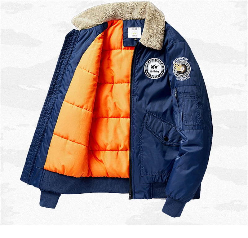 Urban fleece hooded bomber windbreaker high fashion