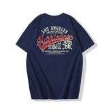 Harajuku Melting smiley – Summer Mens Short Sleeved New Retro Motorcycle Letter Printi