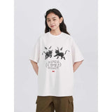 Gothic Anime panel – American Devil Kitten Print T Shirt Men Summer New Retro Har