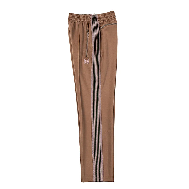 good quality brown motion casual pants men woman lovers trend side edge weaving embroidery drawstring loose trousers unique default style 5001