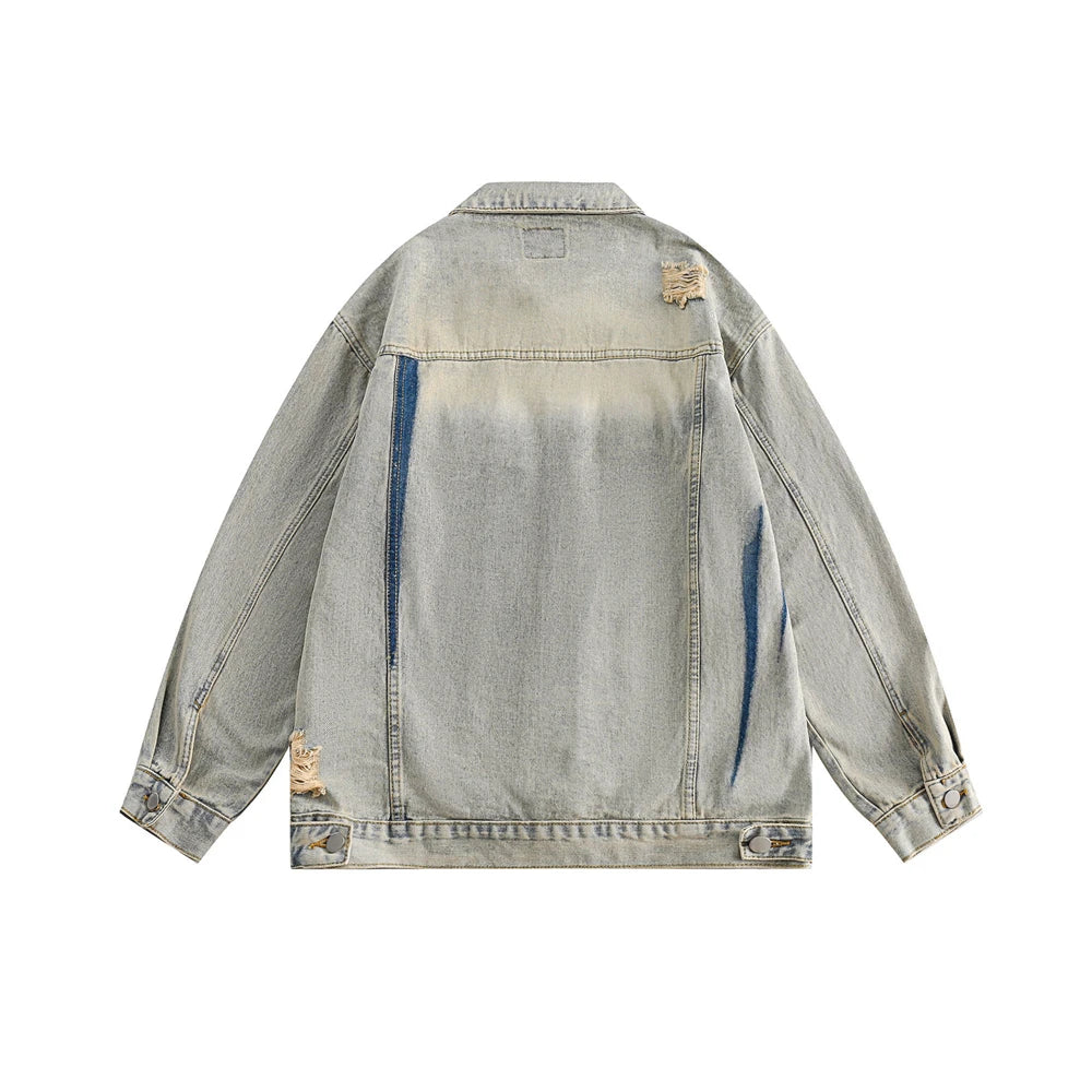 urban style fashion - vintage-denim-jacket-men-wash-hip-hop-streetwear-retro-ripped-hole-jean-jacket-cotton-2023-harajuku-coat-men-clothing graphic premium essential material quality fit image high hip streetwear 5fe764 print everyday design hop style wear oversized casual unisex streetwear design ID be312