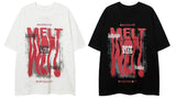 Anime Chrome logo – Men Short Sleeve T Shirts Letter Reflection Print Tshirt Hig