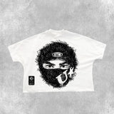 Sadcore Aesthetic print tee – Summer Gothic Trendy Brand Rock Hip Hop New T Shirt Men Y2K