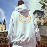 Autumn Smile Print Graphic Hoodies Harajuku Fashion Casual Cool