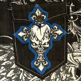 hip hop fashion y2k street high waist gothic skull geometry men jeans american retro couples straight loose pants unique jeans style 1666