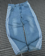hip hop retro side stripes graphic baggy jeans casual streetwear sweatpants y2k pants gothic womens mens trousers sporty tapered joggers