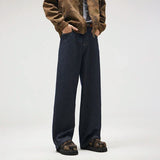 classic primary color jeans mens loose casual straight cleanfit fashion denim jeans pants man streetwear jeans trousers ripped baggy denim