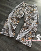 y2k retro camo graphic baggy pants gothic hip hop streetwear sweatpants casual pants womens mens elastic waist jogging trousers sporty tapered joggers