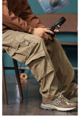 american vintage baggy cargo pants men outdoor sport military tactical sweatpants y2k straight multi pocket overalls trousers unique joggers style 470