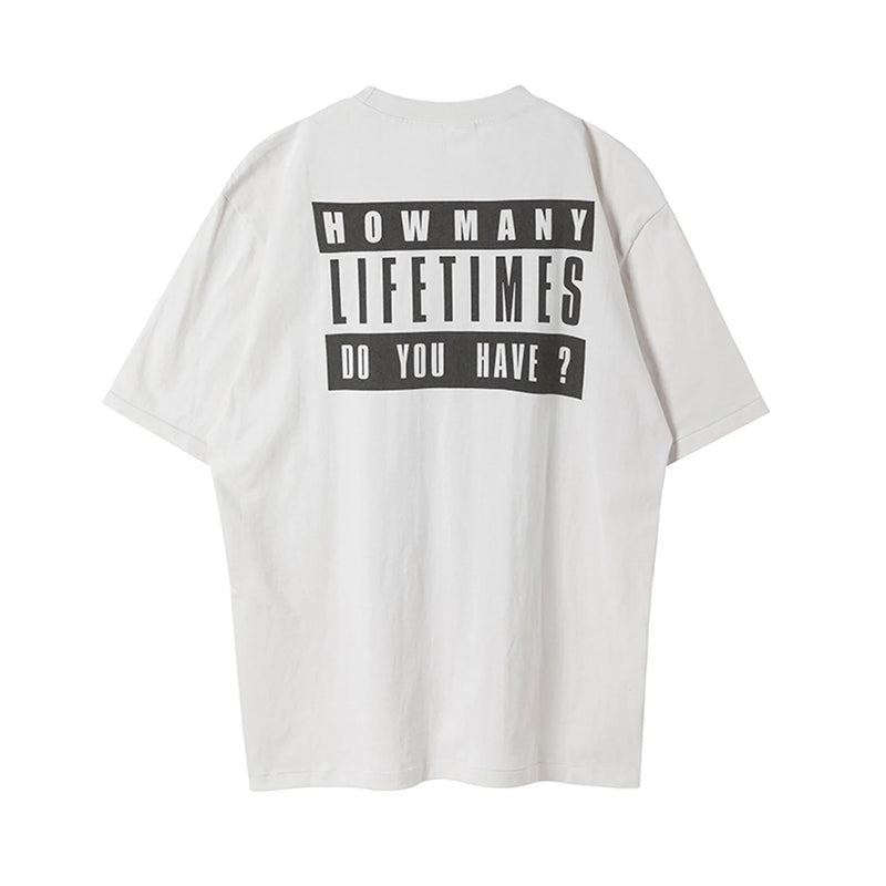 trapwear vintage t-shirt featuring summer vintage retro letter print high street loose casual cotton t shirt tops