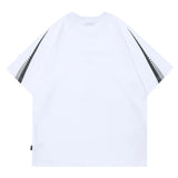 Vaporwave Tribal flame – Streetwear Men Oversized Tshirts Black White Splicing Graphi