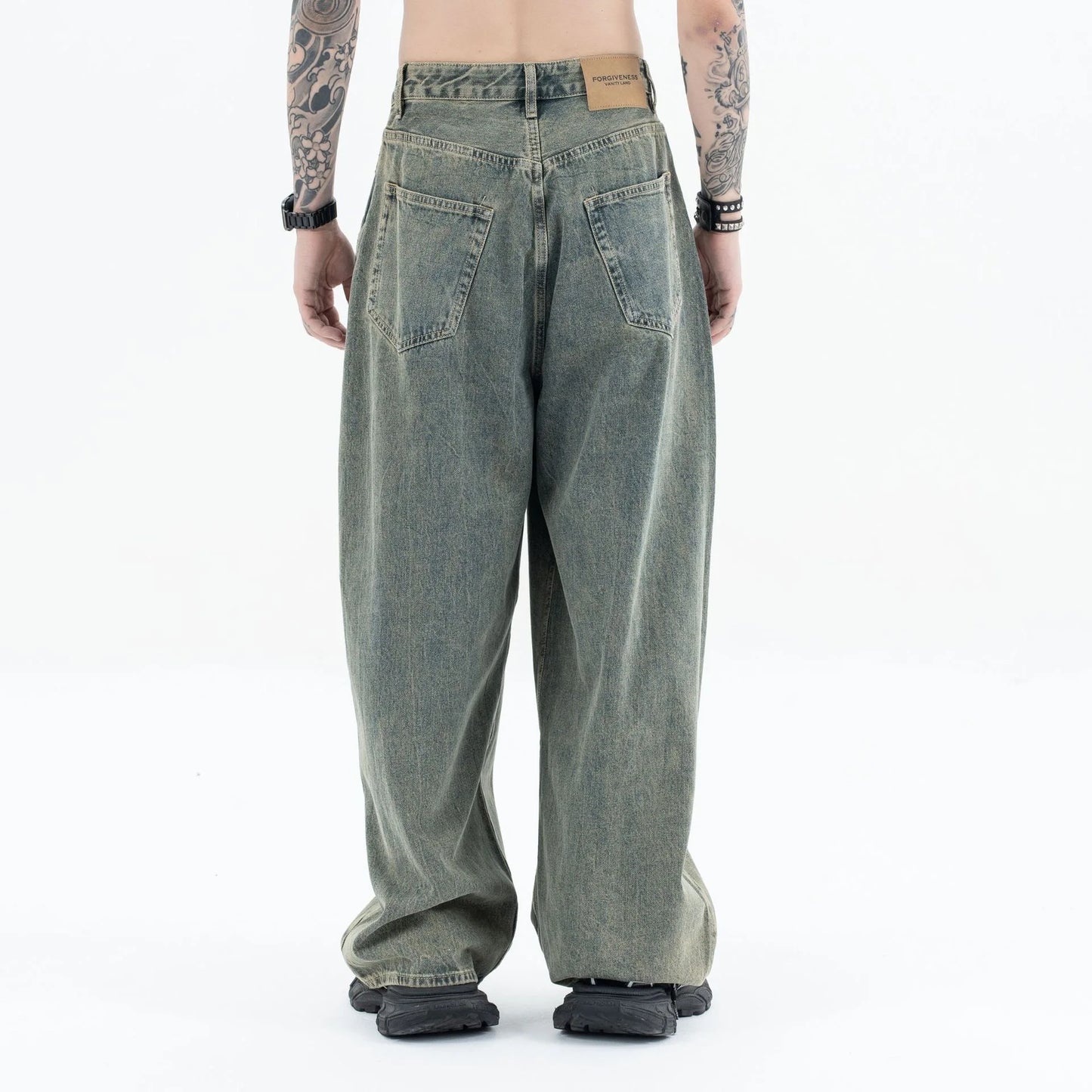 Autumn and winter new mud-dyed jeans