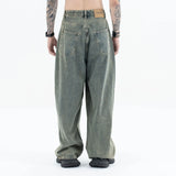 Autumn and winter new mud-dyed jeans