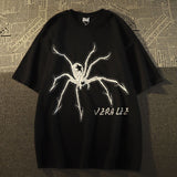 Harajuku Broken heart – Vintage Trend Personalized Spider Print Graphic T Shirt Loos