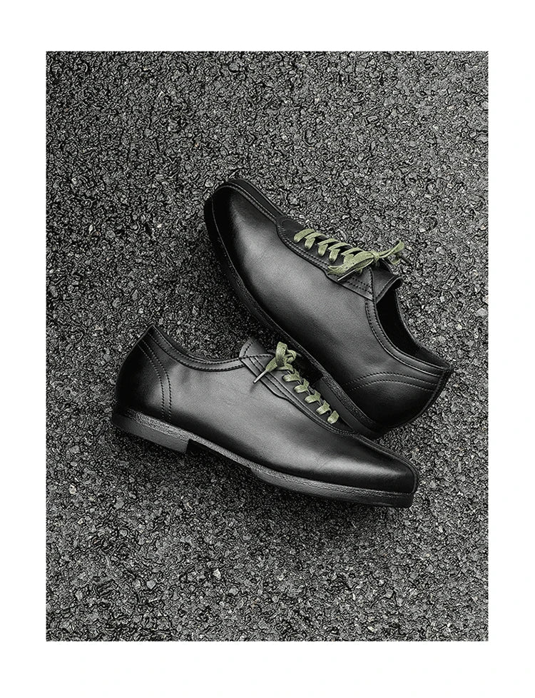 Vintage Casual Leather Shoes Men Women Streetwear Fashion Lightweight Commute Business Leather Derby Shoes