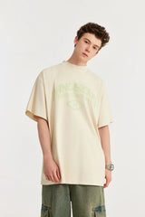 Harajuku Aesthetic piece – Japanese Loose Turtleneck Mens Printed Short Sleeved T Shirt