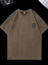 Glitchcore Oversized shirt – I Need Coffee Graphic Print Short Sleeve T Shirts Hombre Y2K