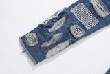 distressed skinny flared micro flare jean for mens mesh big destroyed ripped denim jeans hip hop biker jeans pants male unique jeans style 1330