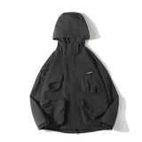 Minimalist puffer streetwear high fashion parka zip-up