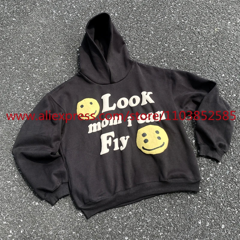 2024 Autumn Winter New American Heavy Duty Vintage Hoodie Long Sleeve